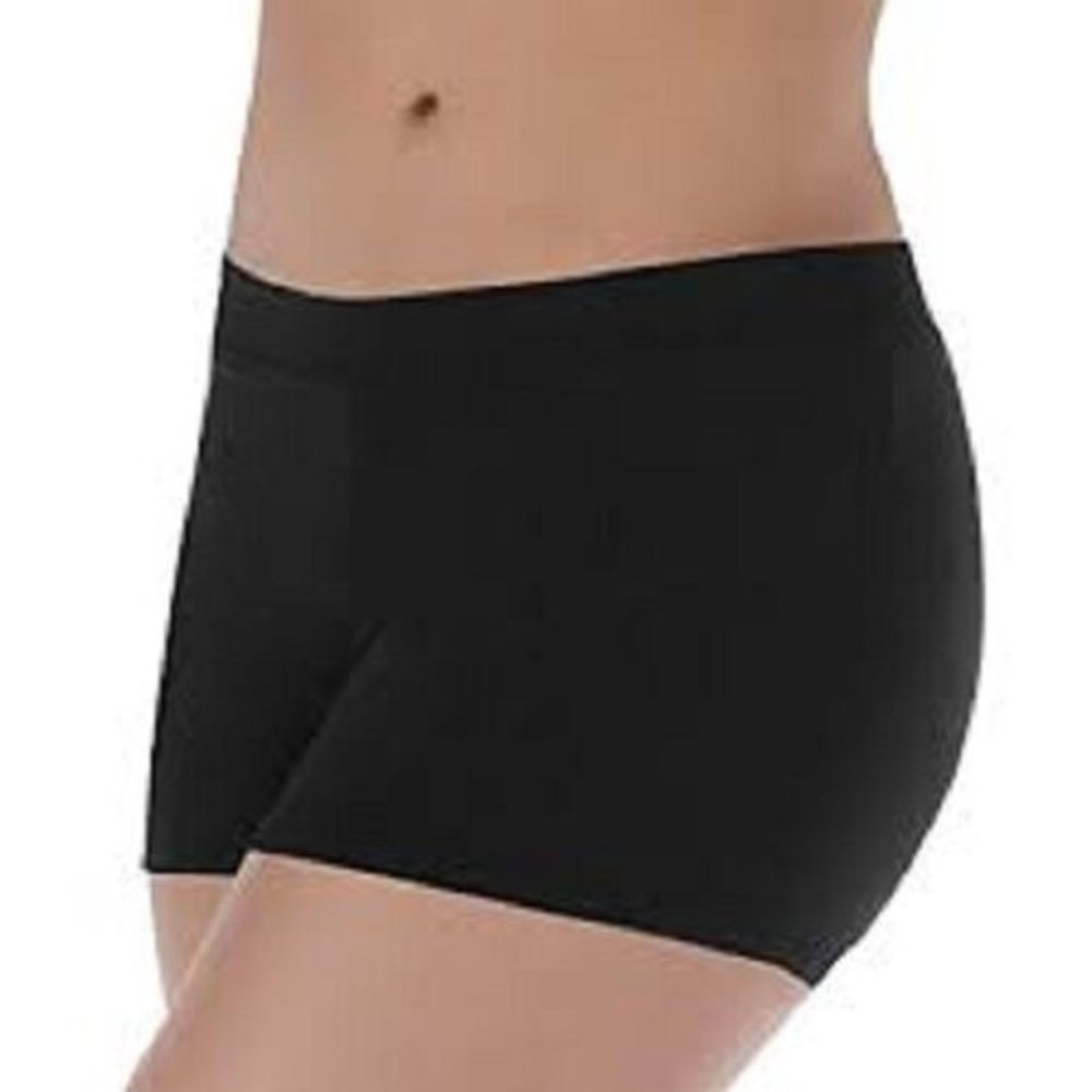 Body Wrappers 005 Black Child's Size Medium (8-10) Boy Cut Athletic Brief Shorts
